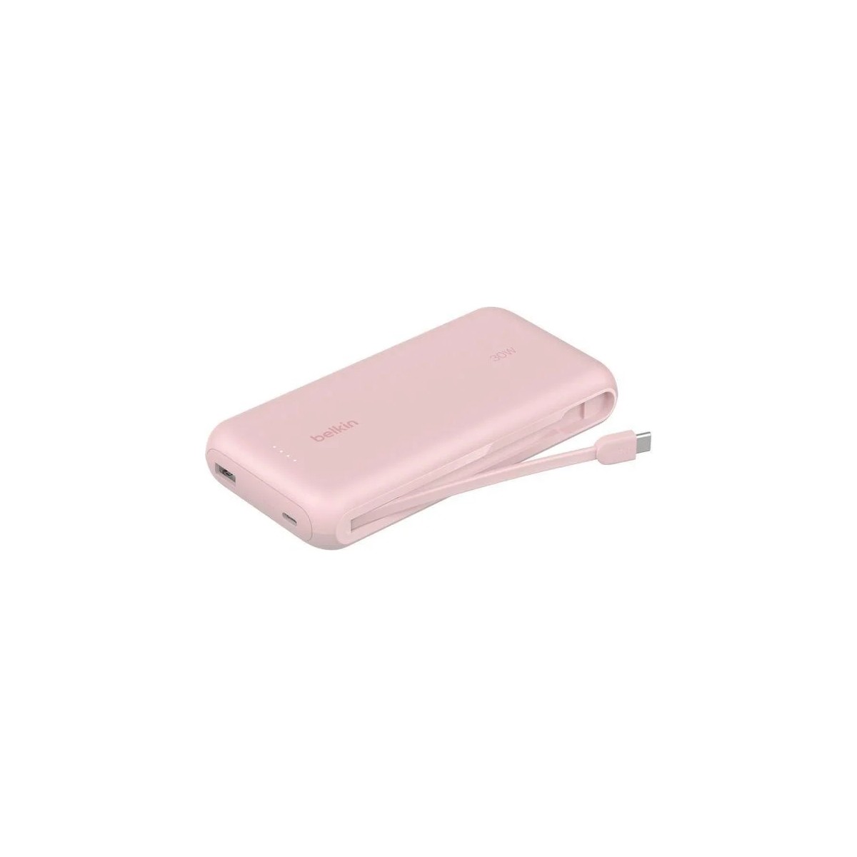 product-HBCV00009K2UMR-1 Belkin BPB024HQPK – 20.000 mAh Powerbank, 30W Hızlı Şarj, Entegre USB-C Kablo – Pembe - Görsel 1
