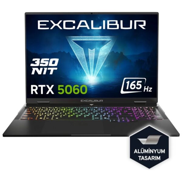 Casper Excalibur G915 i7-13620H 16GB 500GB 8GB RTX5060 165HZ 16" Freedos Gaming Laptop G915.1362-BV60X-C