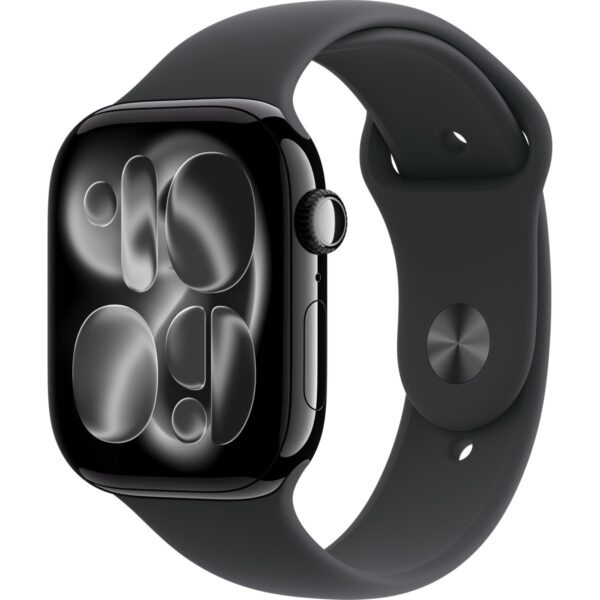 Apple Watch Series 11 Gps, 42 mm Simsiyah Alüminyum kasa ve Siyah Spor kordon - S/m