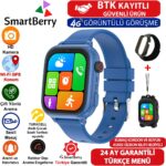 SmartBerry Z53 Görüntülü Görüşme Gps Wıfı Net Konum Gizli Dinleme Akıllı Çocuk Takip Saati Sim Kartlı - Lacivert