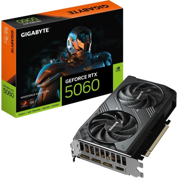 GIGABYTE RTX5060 8GB GDDR7 128BIT Grafik Kartı 1000 MHz Çekirdek Hızı HDMI ve DVI-D Çıkışlı
