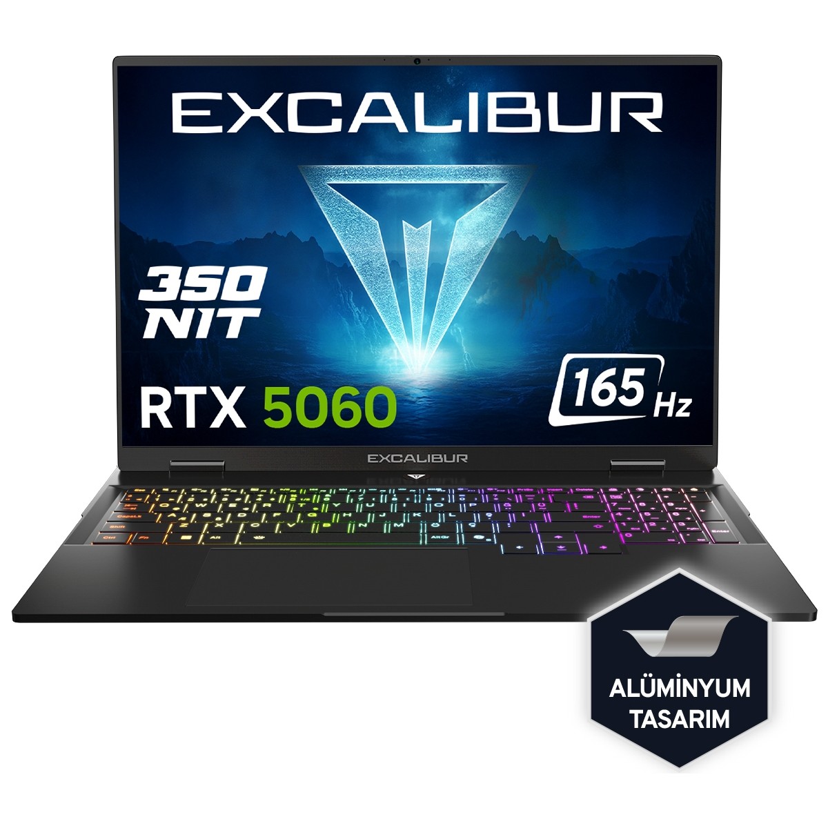 Casper Excalibur G915 Core i7-13620H 24GB 500GB 8GB RTX5060 16" Freedos Gaming Laptop G915.1362-CV60X-C