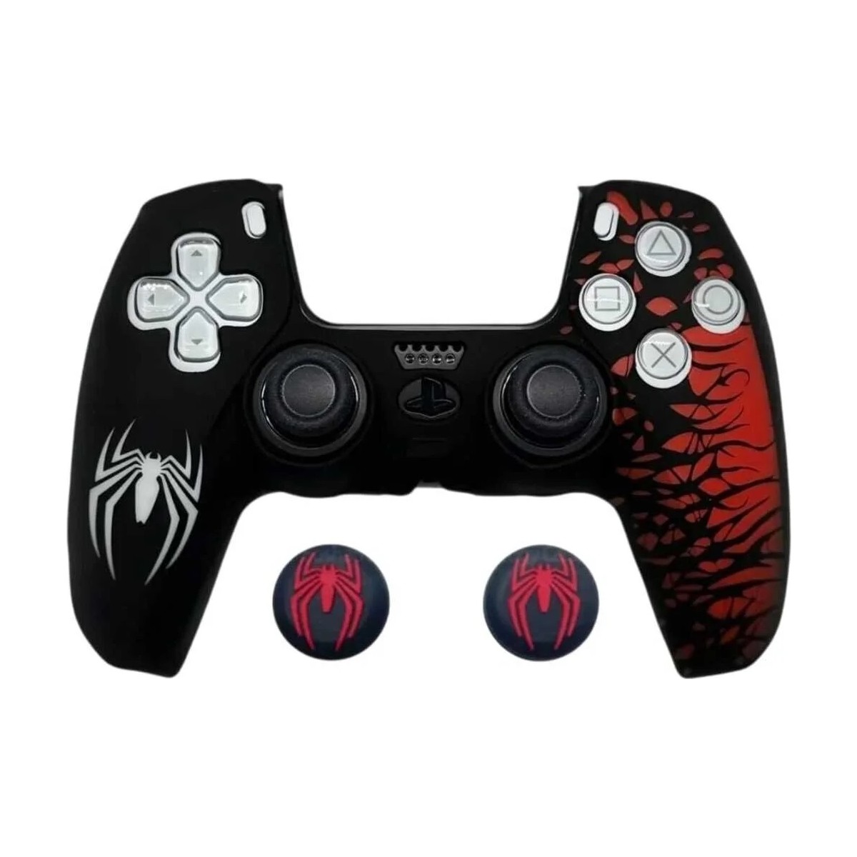 Ps5 Dualsense Spider-Man Koruyucu Silikon Kılıf + Analog Silikon Koruyucu
