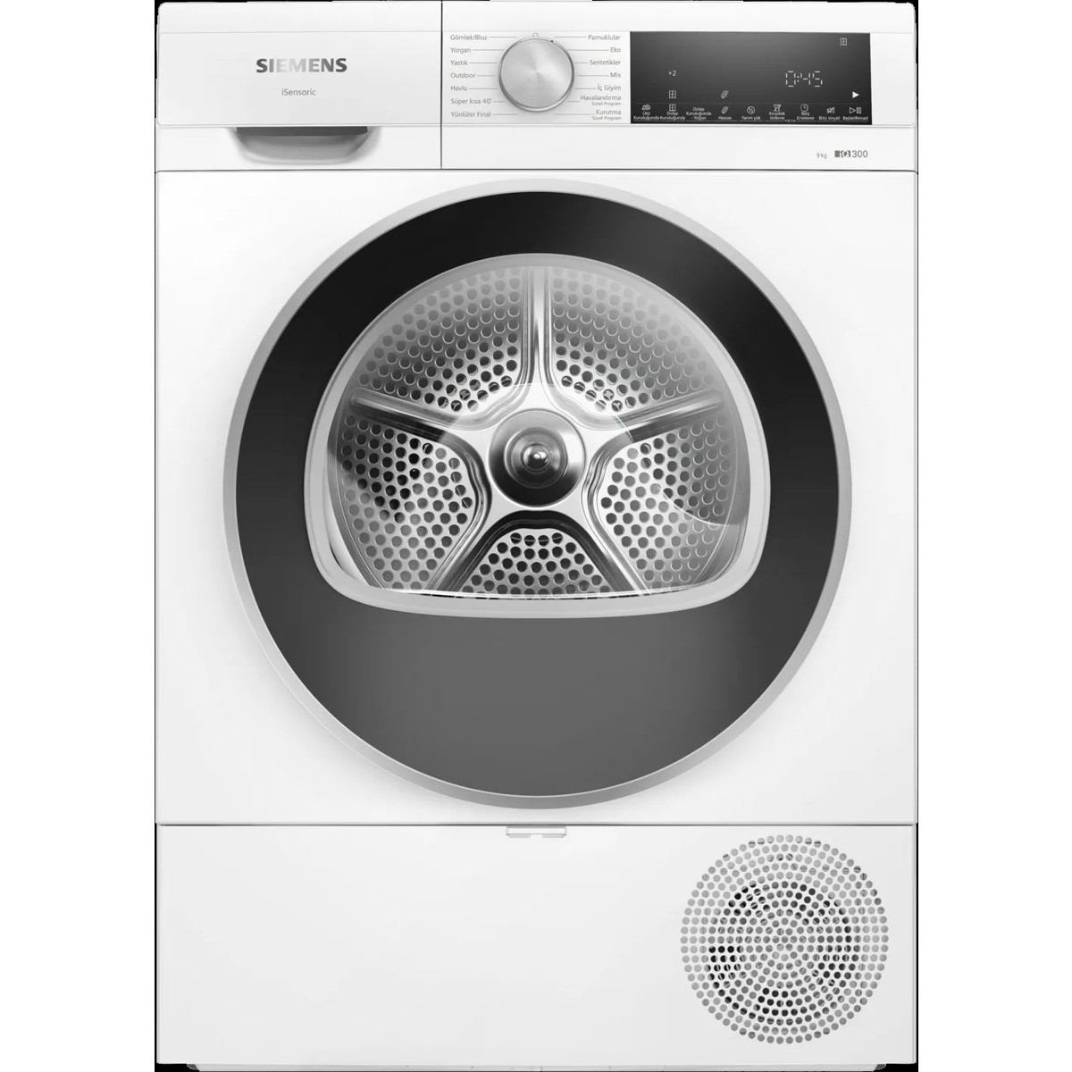 Siemens SİEMENS WQ42A201TR iQ300 Isı Pompalı Kurutma Makinesi 9 kg Beyaz