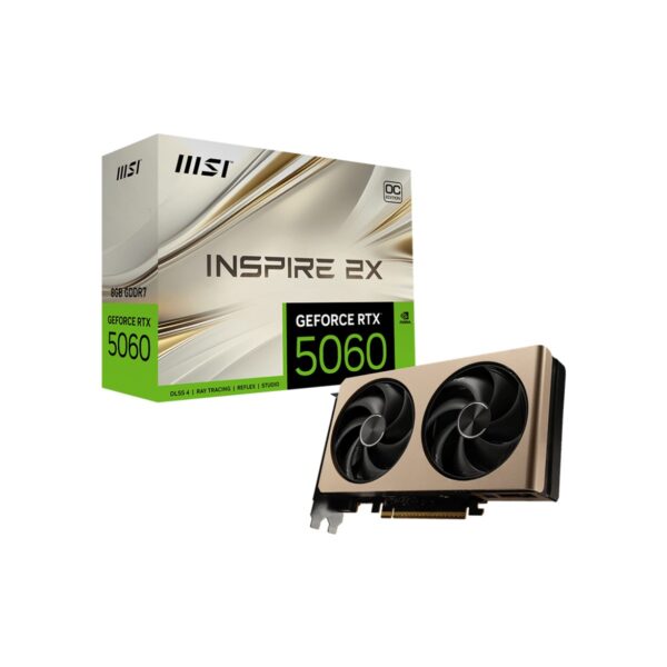 MSI VGA GEFORCE RTX 5060 8G INSPIRE 2X OC RTX5060 8GB GDDR7 128B DX12 PCIE 5.0 X16 (3XDP 1XHDMI)