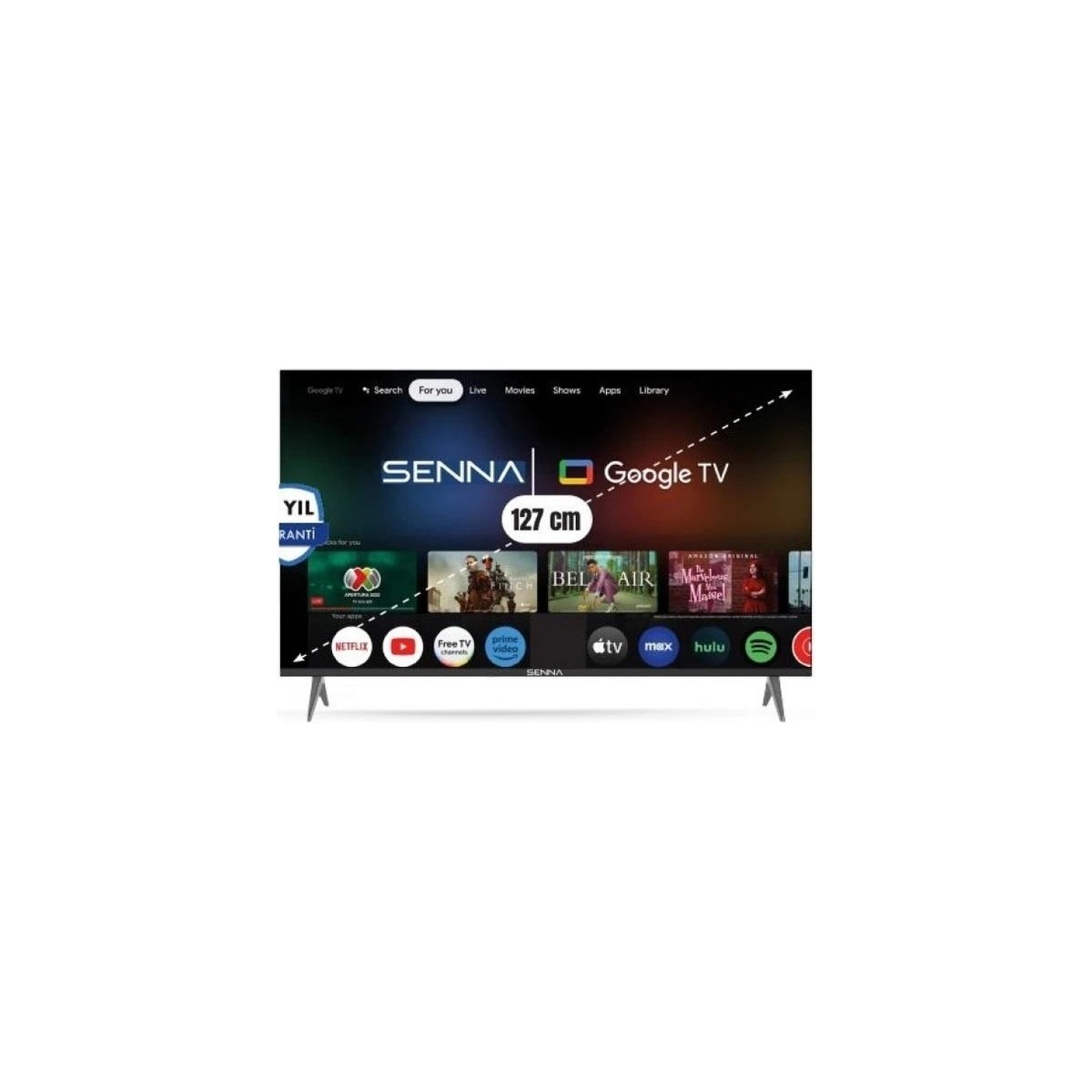 Senna 50UQ9500F 50'' 127 Ekran Uydu Alıcılı 4K Ultra HD Google QLED TV