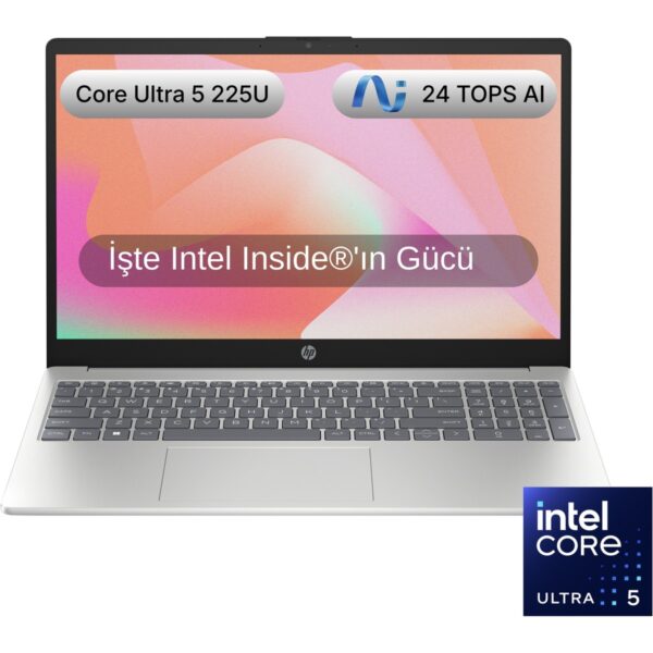 HP AI 15 Intel® Core™ Ultra 5 225U 16GB 512GB SSD Freedos 15.6" Taşınabilir Bilgisayar D51E0EA