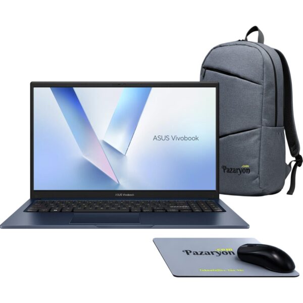 Asus Vivobook 15, Core 5-120U, 8GB RAM, 512GB SSD, 15.6" Windows 11 + Office (Çanta & Mouse Hediyeli)