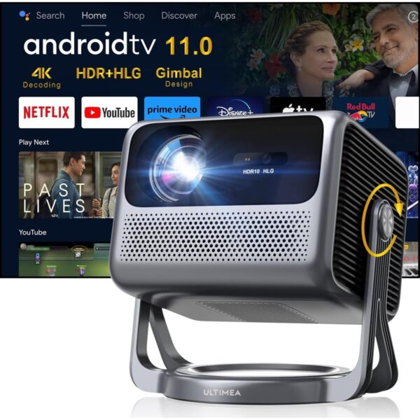 Ultimea NOVA C40 - 600 Ansılümen, Android Tv 11, Netflix Wi-Fi 6 & Bluetooth 5.3, MAX.120" Projeksiyon