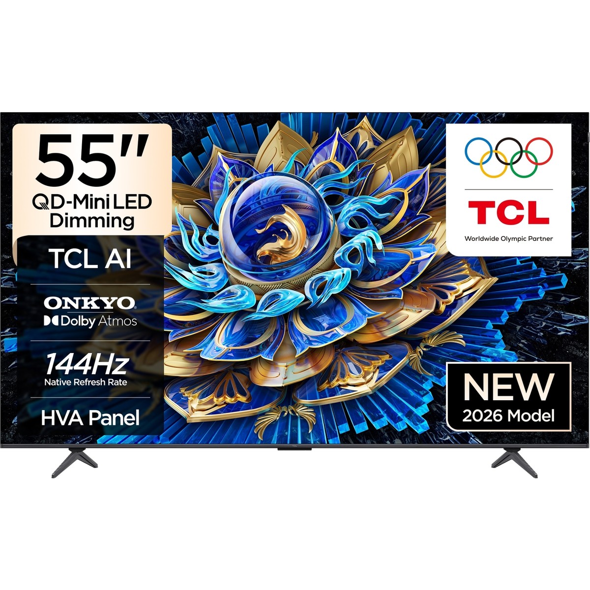 TCL 55T8D 55'' 139 Ekran Uydu Alıcılı 4K Ultra HD Google Smart QD-MiniLED Dimming TV