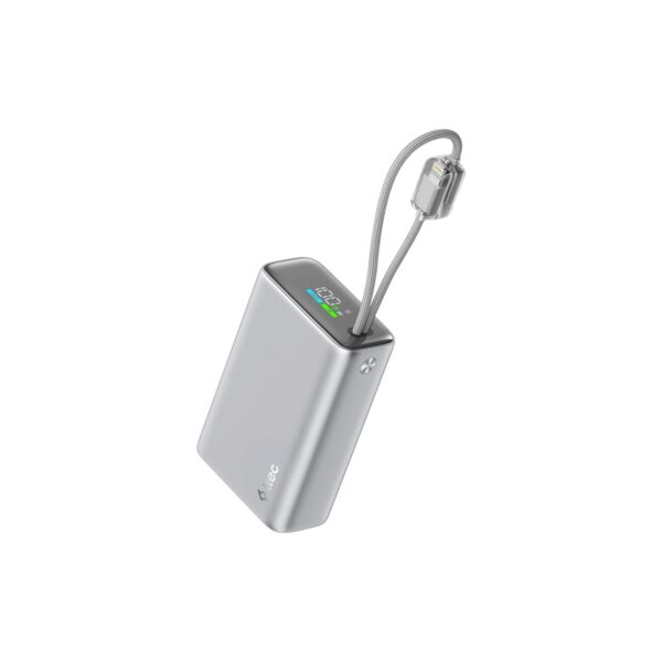 Ttec Recharger Pro Max Tft 20.000MAH Pd 45W Usb-C ve Lightning Dahili Kablolu Taşınabilir Hızlı Şarj Aleti Powerbank