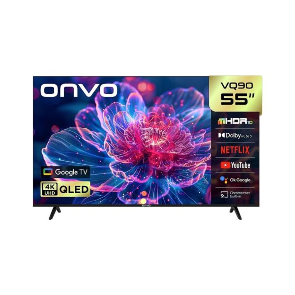 Onvo 55VQ90F3UA 55'' 140 Ekran Uydu Alıcılı 4K Ultra Hd Google Smart QLED Tv