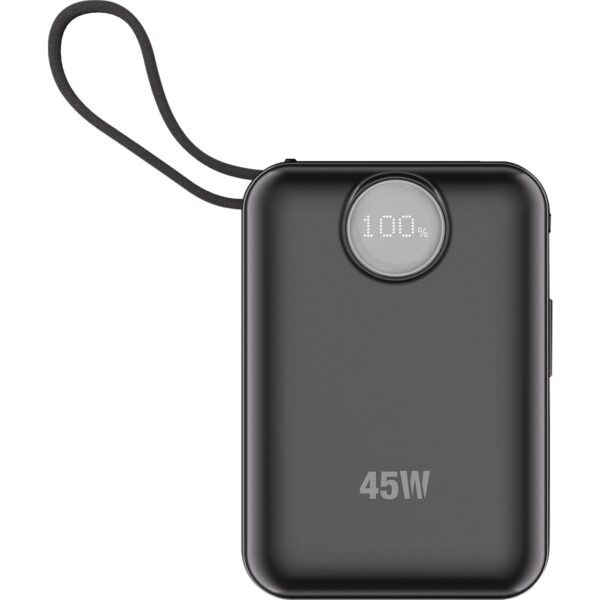 S-Link G450 20000MAH PD45W+QC3.0 Dahili Kablolu Siyah LCD Taşınabilir Pil Şarj Cihazı Powerbank