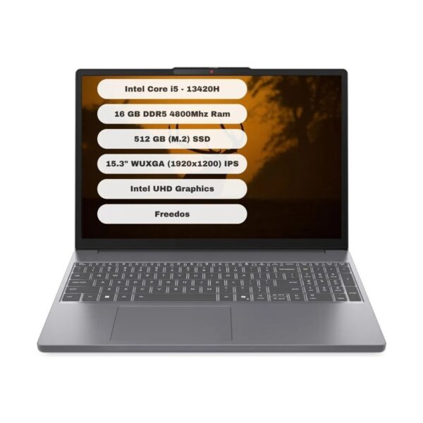 Lenovo Ideapad Slim 3 GTI16 Intel Core I5 13420H 16GB 512GB SSD Freedos 15.3" Wuxga