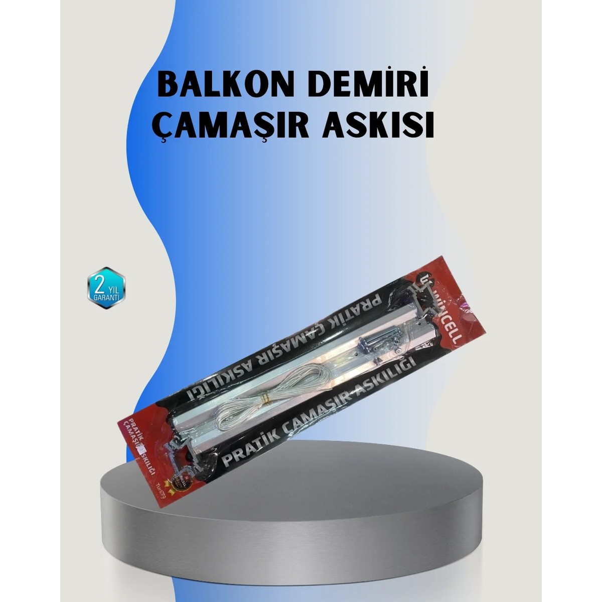 Akıllı Bayi 25X60 Balkon Askılığı Kare Demir Uyumlu Hava Dayanıklı Çamaşır Askısı