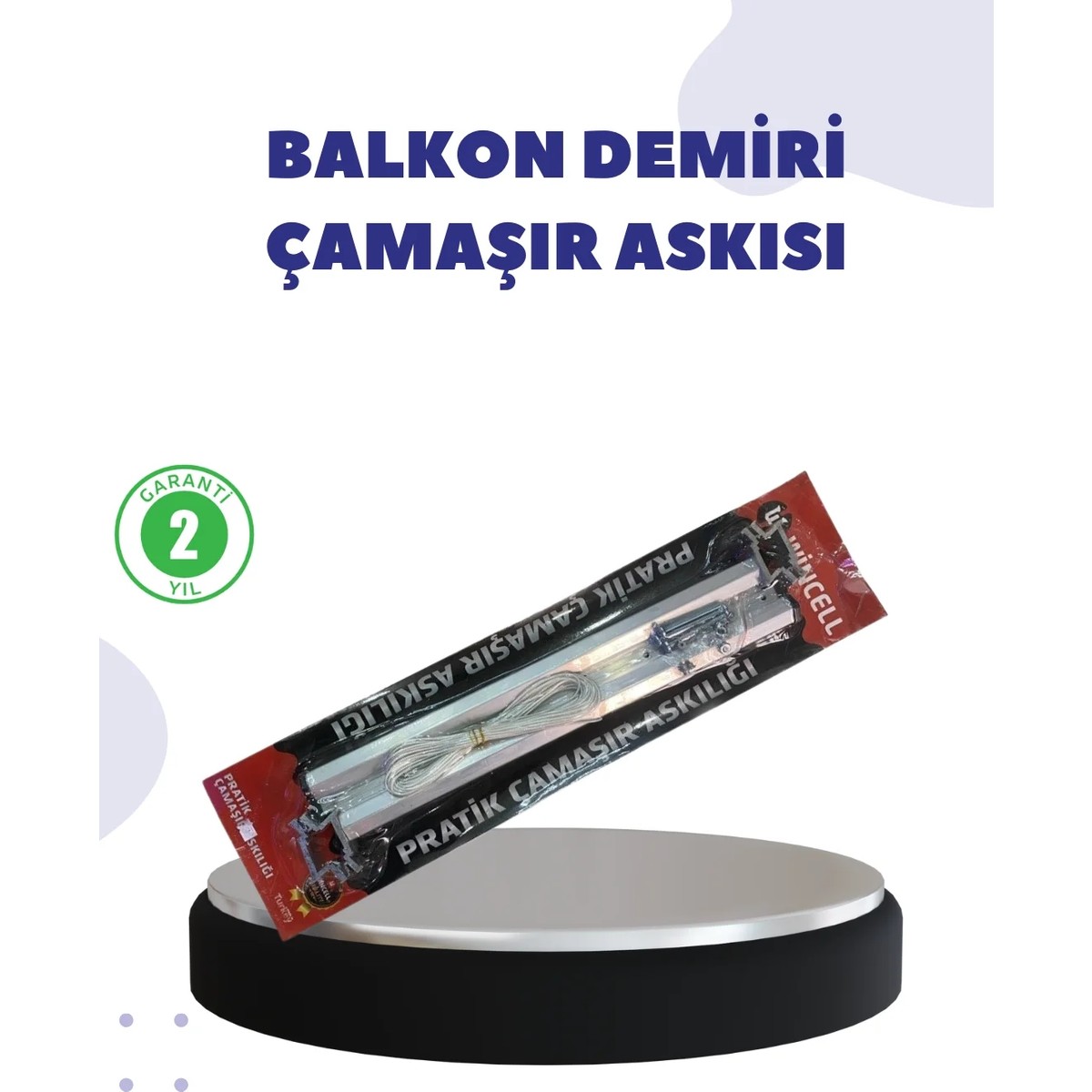 25X60 Balkon Askılığı Kare Demir Uyumlu Hava Dayanıklı Çamaşır Askısı