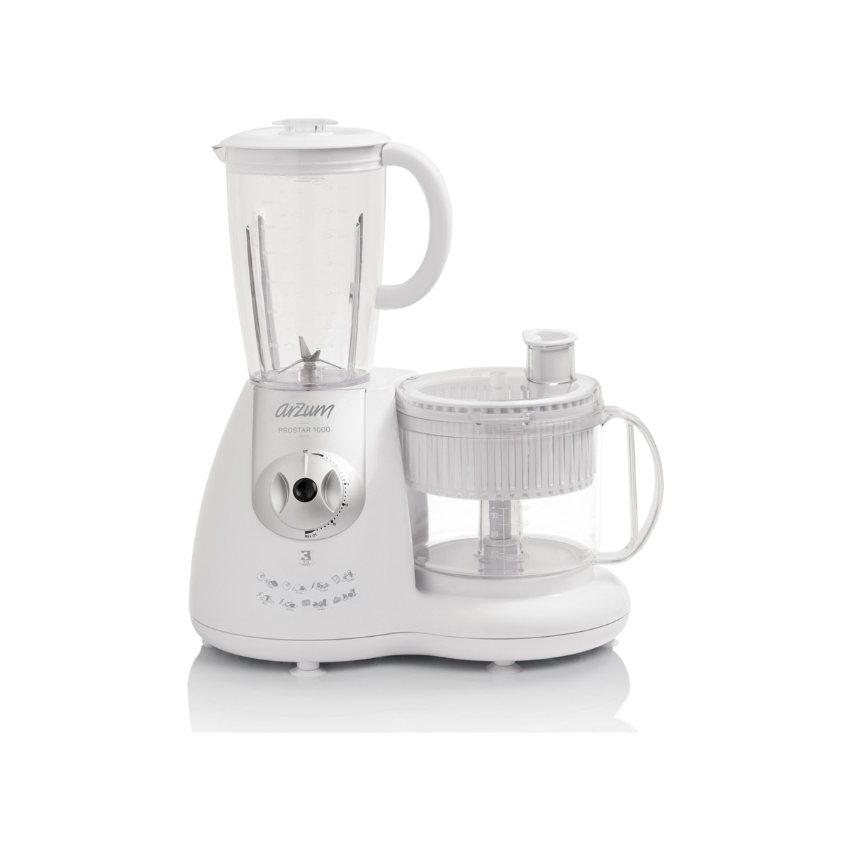 Arzum AR1044 Prostar Mutfak Robotu - Gri / 1000 Watt