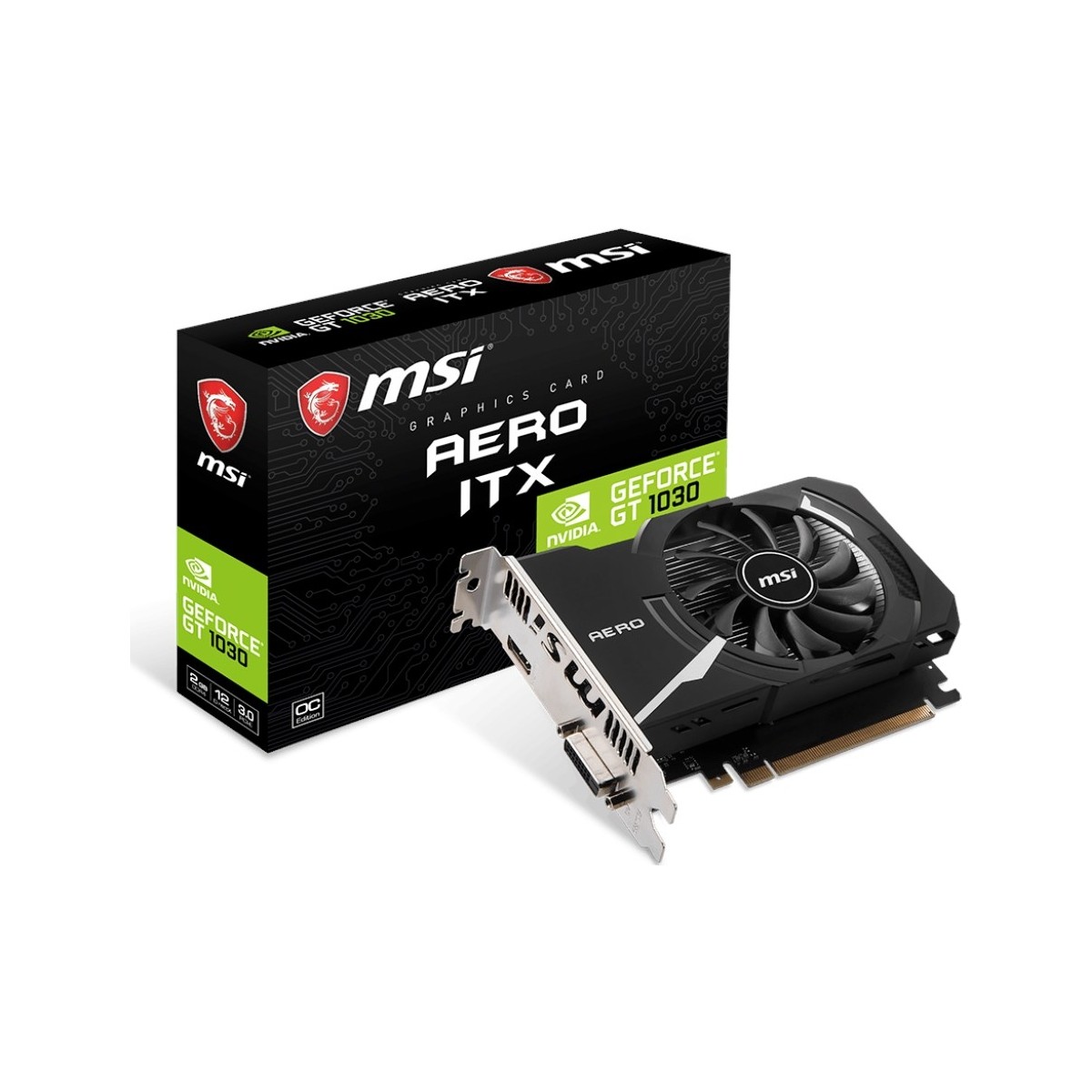 MSI NVIDIA GeForce GT 1030 AERO ITX 2GB GDDR4 Ekran Kartı ( GeForce GT 1030 AERO ITX 2G OC )