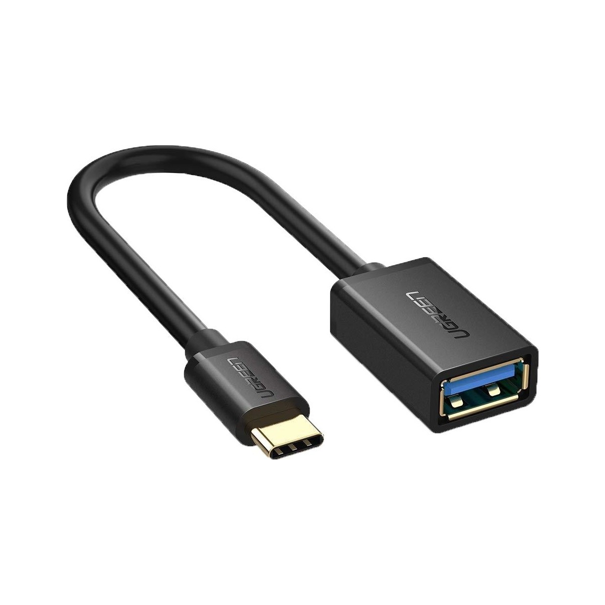 Ugreen Type-C USB 3.0 Dönüştürücü Adaptör Siyah Hızlı Veri Transferi için Dayanıklı Tasarım