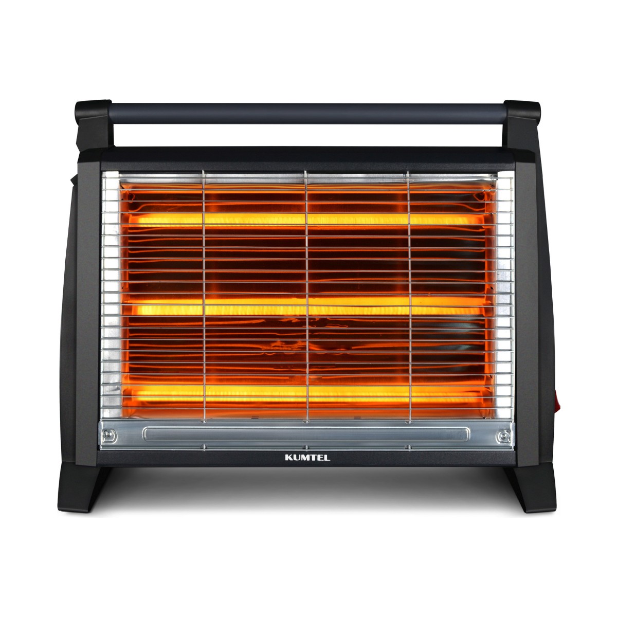 Kumtel LX-2832 1500 Watt Siyah Quartz Isıtıcı Kapalı ve Açık Alanlar İçin Kullanım
