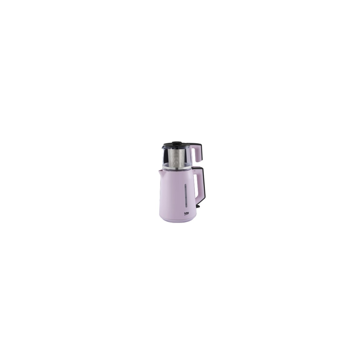 Beko 2940 P Pembe Çay Makinesi 0.8 L Cam Demlik ve 1.8 L Plastik Su Isıtıcı Kapasitesiyle