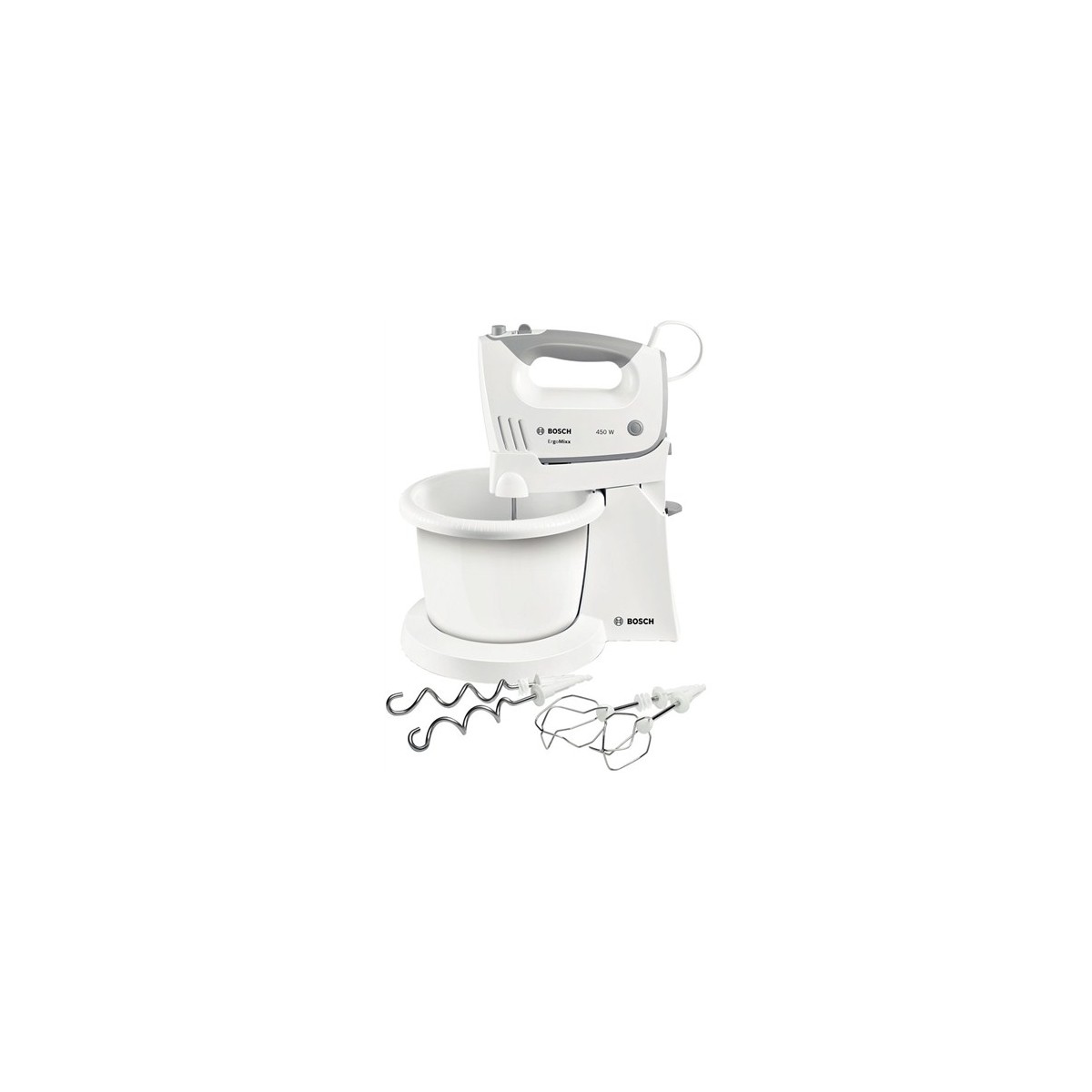 Bosch Ergomixx Mikser 450 W Beyaz Renk 1,9 lt Kapasite Ergonomik Tasarım Özellikleriyle