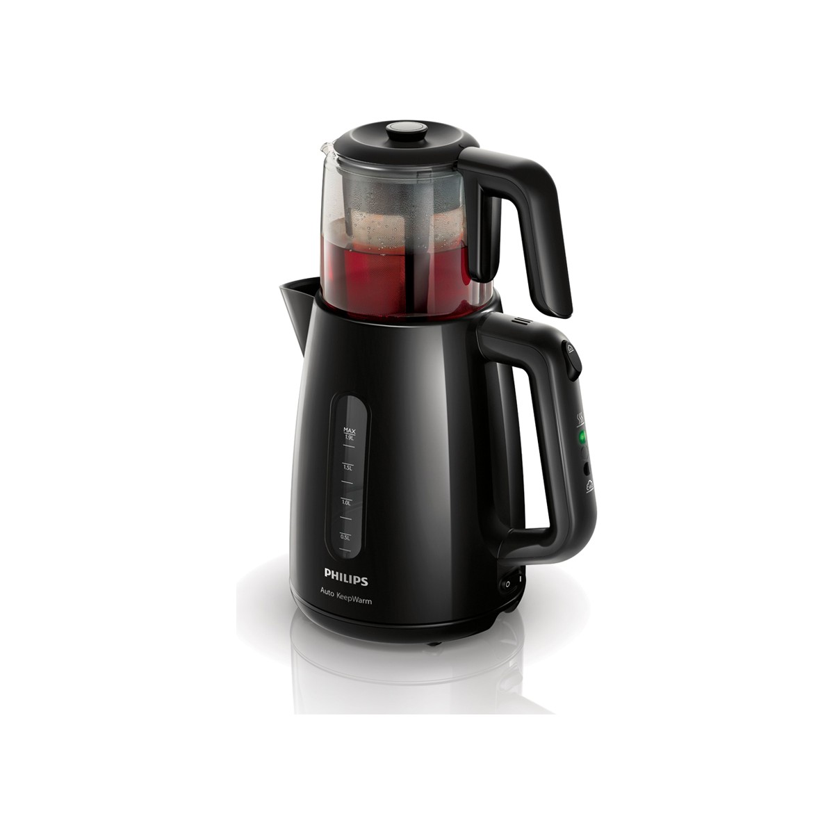 Philips Daily Collection Çay Makinesi, 1700W, 1,9 Lt Su Isıtıcısı, Otomatik Sıcak Tutma, Cam Demlik, HD7301/00