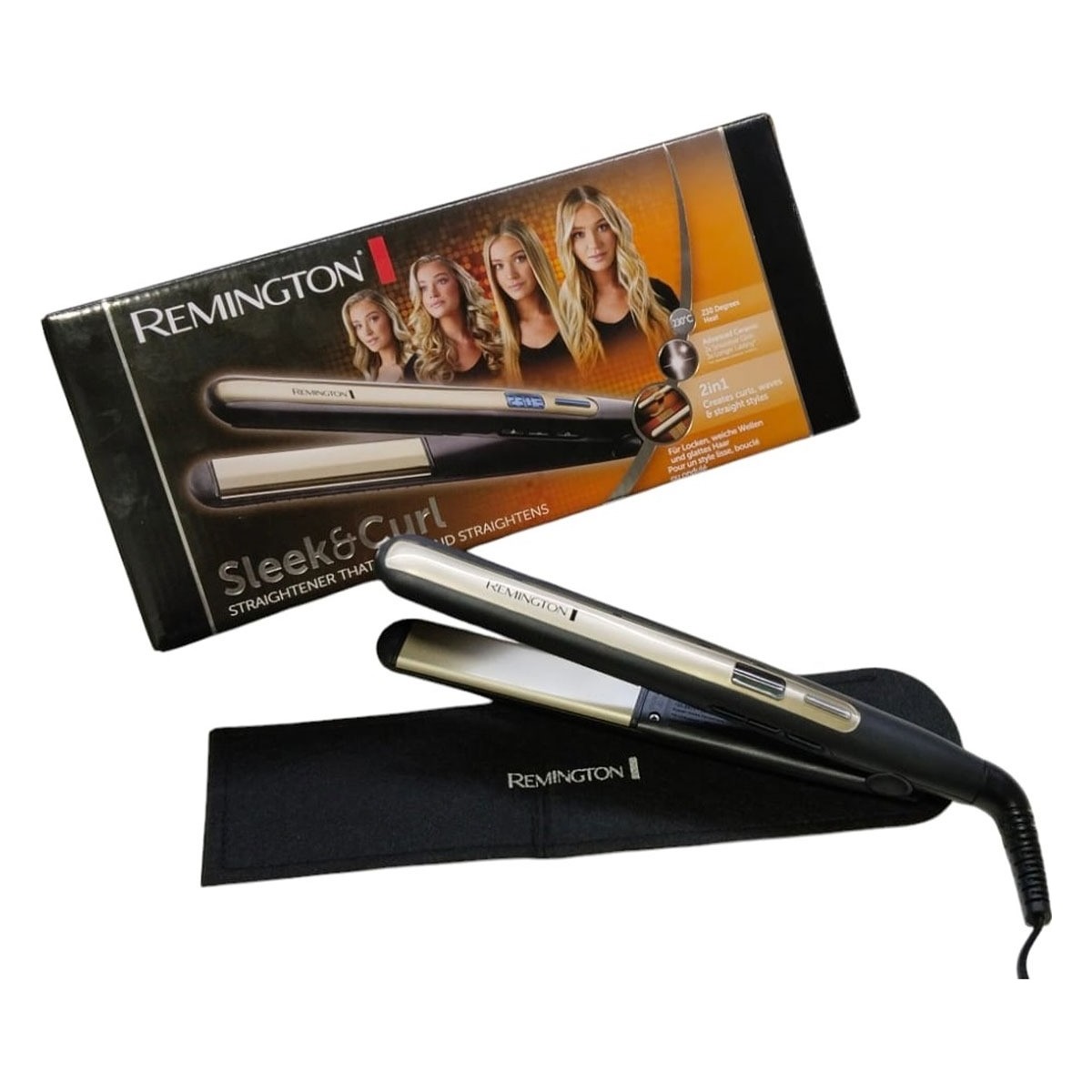 Remington S6500 Sleek&Curl 6 Farklı Şekil Veren Düzleştirici Seramik Malzeme ile Hızlı Isınma